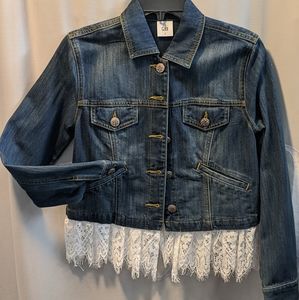 CAbi Dakota Jacket w/ Removable Lace Trim - Small